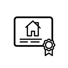 Real estate house purchase agreement - vector icon