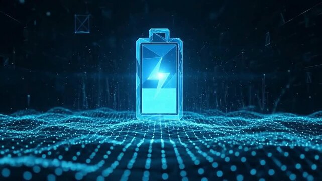 Electrifying battery charging rapidly in a digital network with pulsing energy for tech innovation concepts and futuristic power solutions