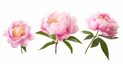 Peony flower isolated on white