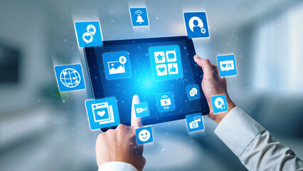 Concept of social media revolutionizes digital communication. This platform enables global connectivity, enhancing social media strategies for effective marketing and engagement. Gist