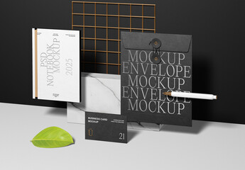 Essential Stationery PSD Mockup