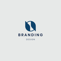 Letter n logo design initial vector