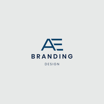 Branding Letter ae logo template
