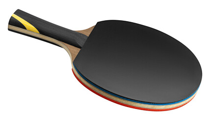 Ping Pong Paddle, racket isolated on white background, full depth of field