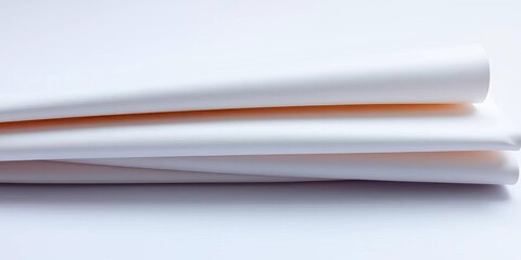 Crisp white paper folded neatly, showing subtle creases, fold, note