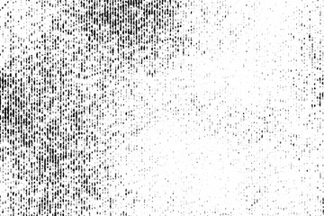 Vertical halftone texture with irregular black dot columns fading across a transparent background. Grunge and distressed effect.