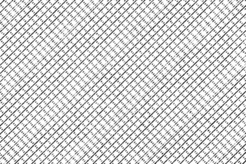 Geometric halftone texture with dotted diagonal stripes and grunge details on transparent background. Repeating high-contrast pattern.