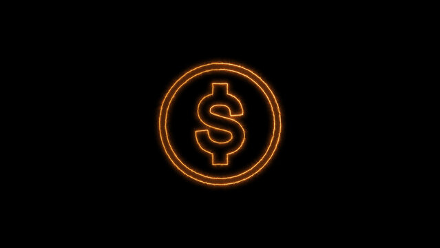 Dollar icon motion in Fluel Model. Dollar, motion, money, exchange. Money and Currency Motion Graphic