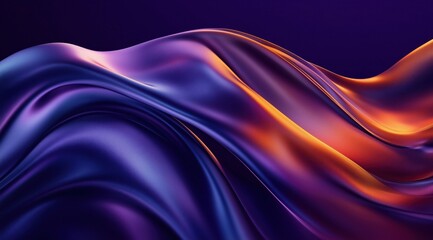 Obraz premium Abstract blue wallpaper featuring a smooth, flowing curve design