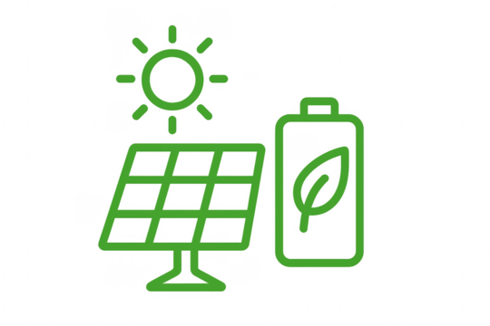 Solar panel charging clean energy battery transparent background