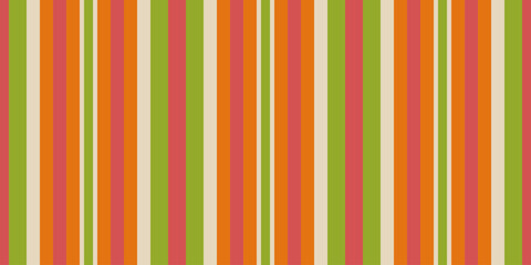 Obraz premium Vibrant vertical stripes in warm, earthy tones create a cheerful, retroinspired pattern.