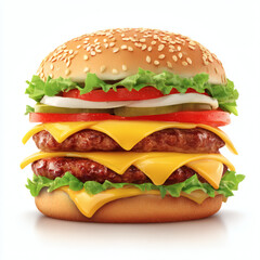 hamburger on a white background