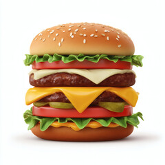 hamburger on a white background
