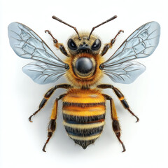 bee on white background