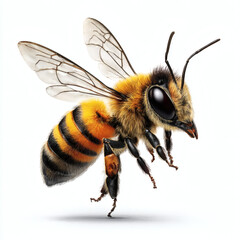bee on white background