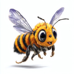 bee on white background