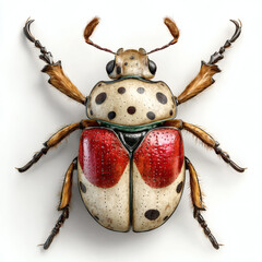ladybug on white background