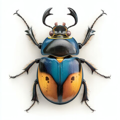 ladybug on white background