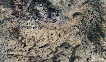 Yosemite National Park, USA: High-Resolution Aerial View of Granite Cliffs, Deep Valley, and Sierra Nevada Forest
