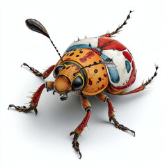 ladybug on white background