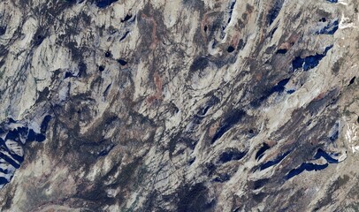 Yosemite National Park, USA: High-Resolution Aerial View of Granite Cliffs, Deep Valley, and Sierra Nevada Forest
