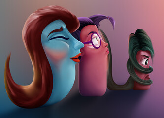 Creative alphabet characters designed with expressive emoji-style emotions &mdash; a fun fusion of letters and faces representing different moods for entertainment and design concepts.