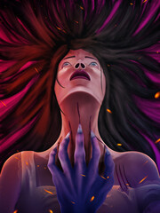 Conceptual illustration representing women&rsquo;s awareness, strength, and resilience &mdash; highlighting social issues and empowerment through art.