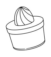 Black-and-white citrus juicer, lemon squeezer,