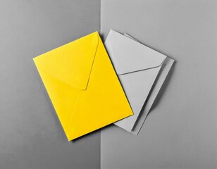 2色背景に映えるグリーティングカードの接写素材