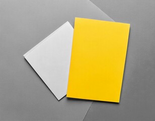 2色背景に映えるグリーティングカードの接写素材