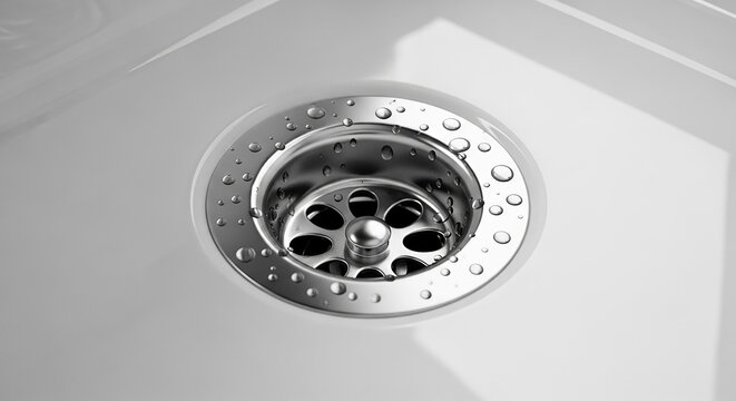 Ceramic kitchen sink drain with fresh water drops