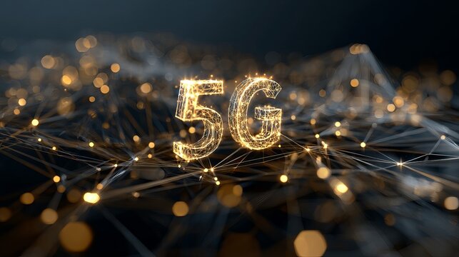 Experience the future with brilliant 5G network connectivity, transforming communication with glowing digital connections and vibrant energy.