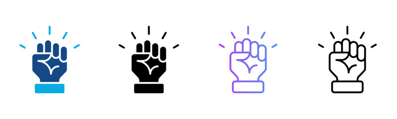 Motivation, Icon Multiple Style Vector Illustration
