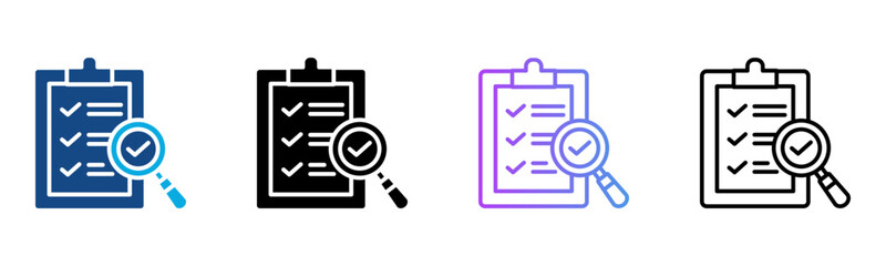 Evaluation Icon Multiple Style Vector Illustration
