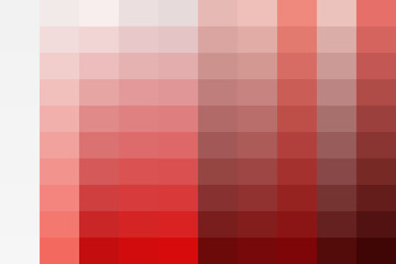 A gradient of red squares, transitioning from a very light pink to a deep, dark crimson, showcasing a spectrum of red hues in a grid pattern
