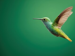 Fototapeta premium vibrant colibri bird in flight