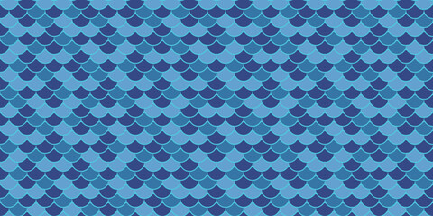 Serene blue scale pattern, perfect for backgrounds, website designs, or textile prints.  Evokes ocean depths, mermaid tales, and a sense of calm.
