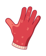 Obraz premium Trendy fashion red winter glove