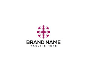 Elegant Brand Logo: A sophisticated logo features a stylized floral design, radiating outward with balanced symmetry and representing growth and harmony.