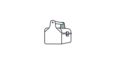 Minimalist toolbox illustration on a white backdrop offering versatility and utility