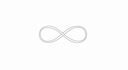 Minimalist infinity loop symbol representing limitless possibilities and eternal concepts