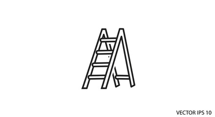 Stepping towards progress: a minimalistic ladder illustration showcasing accessibility and