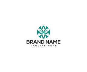 Abstract Floral Logo Design: A visually striking logo concept, centered around a stylized floral motif in a circular arrangement, conveying a sense of elegance and sophistication.