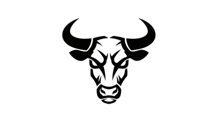 Bold and Intricate Bull Illustration Featuring Striking Tribal Motifs and Sharp Lines