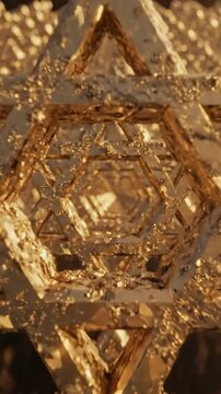 Fractals of jewish symbol of jewish identity the star of David, Magen David,