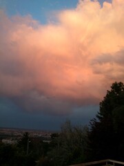 sunset over the mountains