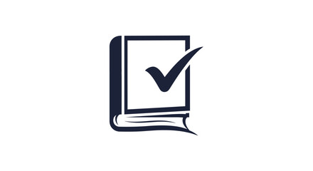 Approved reading, illustrating completion or verification with stylized book and checkmark icon