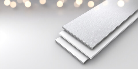 abstract composition of overlapping metallic planes with subtle reflections and sharp angles