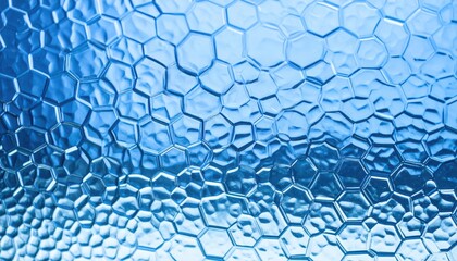 Abstract hexagonal blue pattern on textured surface symbolizing modern digital technology, data encryption, blockchain, and futuristic interfaces