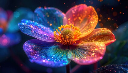 Vivid Spectrum Flower